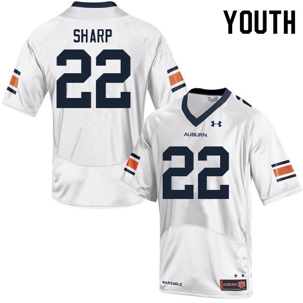 Youth #22 Jay Sharp Auburn Tigers College Football Jerseys Sale-White